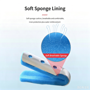 Attelle de <span class=keywords><strong>doigt</strong></span> médicale en aluminium 7g, moulable, immobilisateur de fracture avec doublure en éponge respirante pour blessure à la <span class=keywords><strong>phalange</strong></span> moyenne distale - Product Image 5