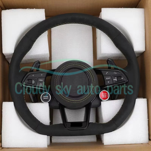 Nuevo Volante Deportivo S-Line de Cuero Completo con Botón de Arranque para R8 TTRS C6 C7 S7 S4 A4 B8 RS3 SQ5 S5 B9 A6 C8 <span class=keywords><strong>A3</strong></span> 2018 - Product Image 3