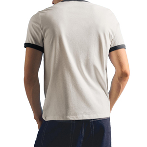 Custom Summer Soft Ringer T-<b>shirt</b> Unisex <b>Patchwork</b> Short Sleeve 100% Cotton T-<b>shirts</b> Ringer Slim Fit Tee <b>Shirt</b> - Product Image 3