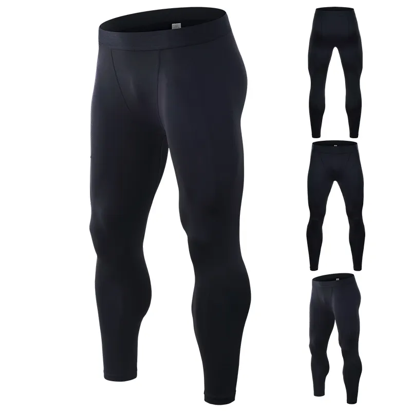 Custom Men Compression Yoga Leggings Running Sports Male Jogging Pants Quick Dry Workout Training For Wholesales
