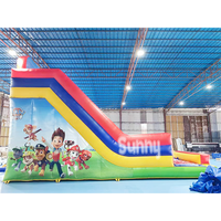 Toboggan Gonflable Commercial en PVC pour Enfants, Thème Chien de Dessin Animé, Maison de Rebond et Toboggan Écologique pour Enfants de 3 Ans et Plus