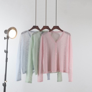 Cardigan d'été pour femmes de style français mince châle de protection solaire transparent solide petite <span class=keywords><strong>cape</strong></span> de couverture chemise de climatisation robe jumelée - Product Image 1