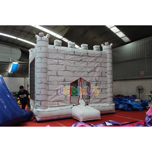 Casa de rebote gris comercial Precio de fábrica Castillo de salto de muralla Castillo hinchable blanco para alquiler - Product Image 2