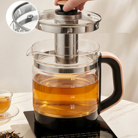 Bouilloire Électrique à Température Constante en Acier Inoxydable 316 avec Filtre, pour Infusion de Thé à Domicile, 1,8 L, Multifonction, en Verre, pour une Boisson Saine