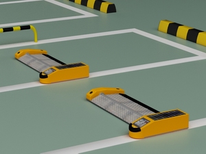 Barrera de Estacionamiento Solar Inalámbrica para Exteriores, Acero Inoxidable 304, Capacidad de Carga de 5000 kg - Product Image 2