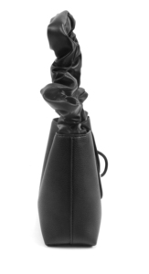 Fashion Women Bucket Handbag PU Leather Mini Top Handle <b>Bag</b> Drawstring Shoulder Purse With Pearl Decoration - Product Image 3