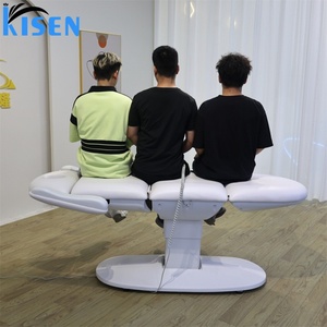 Mobilier de salon de beauté de luxe sur mesure KISEN Factory, lit d'esthétique électrique réglable à 3 moteurs, lit de spa, table de massage facial, table pour extensions de cils - Product Image 6