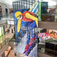 Film LED transparent super fin, flexible, souple, auto-adhésif pour fenêtre, film cristal P10, écran en verre, graphiques intérieurs/extérieurs, 5 ans