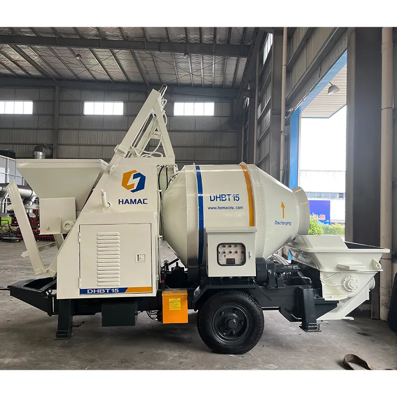 hydraulic electrical concrete mixer truck with pump cement machine