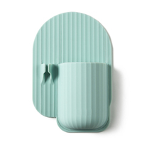 Support de rangement mural en silicone pour salle de bain Nouveau design Organisateur de brosse à dents et de dentifrice Support de douche pour jouets de bain