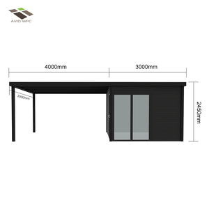Pergola en composite bois-plastique (WPC) sur mesure avec abri de rangement, structure en aluminium, kit de pavillon de jardin extérieur, <span class=keywords><strong>service</strong></span> OEM - Product Image 4