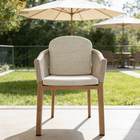 Transferencia térmica de aluminio, muebles de exterior, Hotel, balcón, jardín, comedor, silla de ratán con cojín