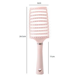 Brosse démêlante incurvée ventilée simple et tendance avec logo personnalisé, pour cheveux secs et humides, outil de massage capillaire pour salon de coiffure - Product Image 6