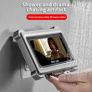 Étanche antibuée <span class=keywords><strong>douche</strong></span> support pour téléphone salle de bain mural couverture mobile étagère Premium étuis pour téléphone portable - Product Image 4