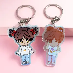 korean style acrylic pendant kpop plastic key chains