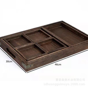 Wooden <b>tea</b> <b>tray</b>, solid paulownia wood <b>tea</b> <b>tray</b>, vintage wooden <b>tea</b> set, wooden gift box. - Product Image 4