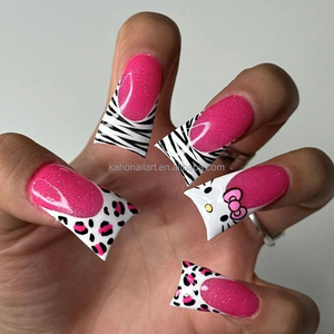 Nuevo diseño único, cubierta completa, puntas de uñas de pato cortas, venta al por mayor, <span class=keywords><strong>gel</strong></span> suave transparente, patas de pato anchas, puntas de uñas grandes - Product Image 5