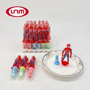 Jouet <span class=keywords><strong>en</strong></span> <span class=keywords><strong>forme</strong></span> <span class=keywords><strong>d</strong></span>'homme <span class=keywords><strong>araignée</strong></span> de dessin animé pour enfants bonbons durs saveur de fruits bonbons sucette - Product Image 1