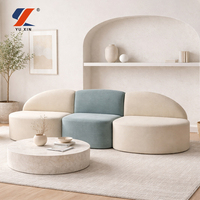 Canapé compressé moderne pour salon, mobilier en mousse haute densité, moulage intégré, canapé en tissu minimaliste en boîte