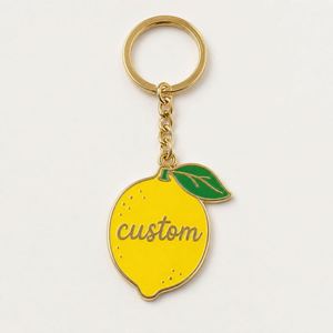 Porte-clés en métal personnalisés de haute qualité en gros, pendentifs citron, chaînes aux motifs de fruits d'été frais, souvenirs en alliage de zinc - Product Image 2