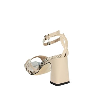 Sandali Beige MM13 con tacco a punta aperta con cinturino alla caviglia comode scarpe da sposa estive alla moda per feste con plateau elegante - Product Image 2