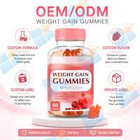 Gummies OEM pour la prise de poids, marque privée, supplément de soutien à la masse musculaire, vitamines gommeuses à croquer, formule personnalisée, fabricant
