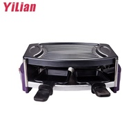 Elektrischer Stahl-Raclette-Grill für 4 Personen, Ideal für Kleine Zusammenkünfte