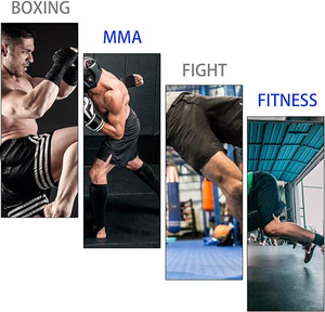 High Quality Adult Men's MMA Rash Guard Sets Gym Anti-UV Compression <b>Heat</b>-Transfer Printed Polyester/Nylon/Spandex Front <b>Back</b> - Product Image 5