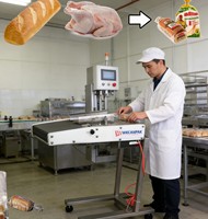 Souffleur pneumatique en acier inoxydable facile à utiliser, haute qualité et très demandé pour l'emballage de poulets entiers