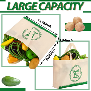 Tote Túi số lượng lớn tái sử dụng không dệt tùy chỉnh Tote túi với xử lý có thể gập lại Xách Tay Vải Tote Túi cho mua sắm hàng tạp hóa - Product Image 3