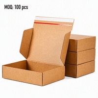 Boîte d'expédition en carton ondulé personnalisée à fermeture autocollante avec bande adhésive à ouverture facile, emballage gratuit pour la livraison express par coursier et logistique
