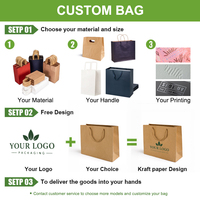 Sacs de courses en papier kraft recyclé en gros avec poignée pour boutiques, commerces de détail, épiceries et magasins de vêtements