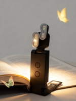 Lampe de lecture LED miniature portable pour bureau, avec clip pliable pour enfants, 200 mAh, rechargeable par USB C