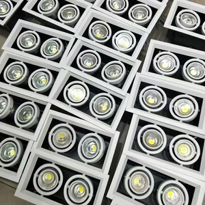 Foco de luz <span class=keywords><strong>led</strong></span> cob para interiores de Hotel, luz de punto ajustable de 5w, 7w, 12w y <span class=keywords><strong>20w</strong></span>, doble ángulo de doble cabeza, empotrado <span class=keywords><strong>cuadrado</strong></span> - Product Image 5