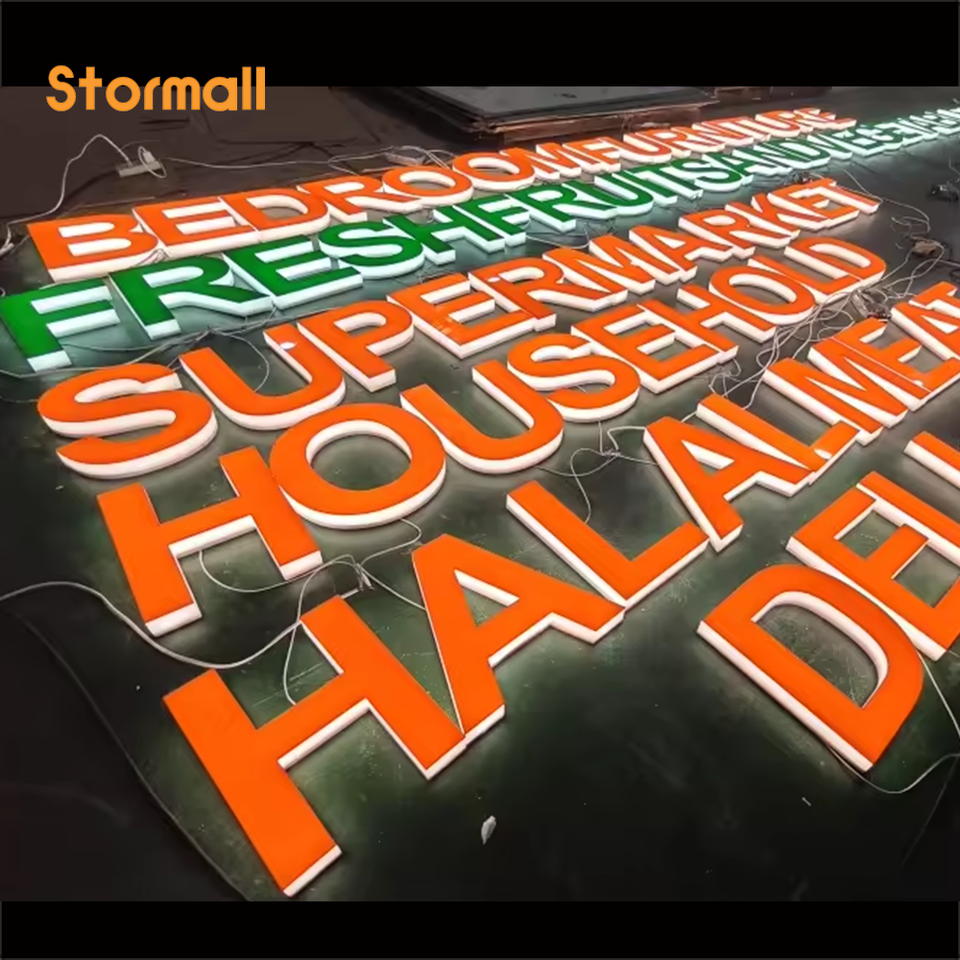 Custom Letter Acrylic Led Sign logo LED Sign Club Led Signs Office Use ...