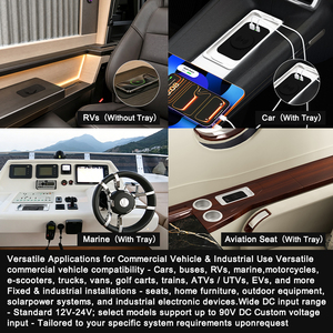 Waterproof Flush Mount 15W Car Phone Wireless Charging 12V 24V Bus Seat Car With USB a <b>Type</b> <b>C</b> PD - Product Image 2
