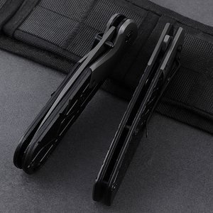 Hongrui Couteau de poche pliant personnalisable en acier inoxydable Camping tactique et auto-défense Poignée G10 DIY Grade OEM disponible - Product Image 4