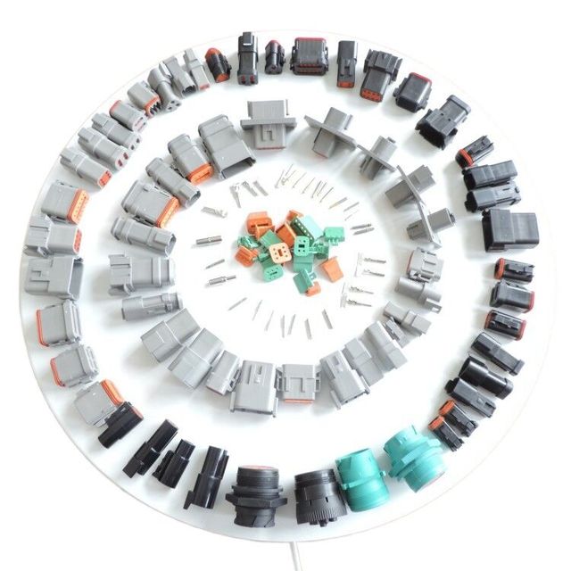 Deutch Automotive Wiring Connector Kits With Seals Terminals Connector2 Pin to 3 4 5 6 8 12 Pin Deutsch DT Series Connector