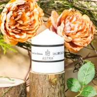 Bougie cylindrique en cire d'ivoire pour la Saint-Valentin, décoration romantique pour dîner aux chandelles, ambiance sans fumée, sans odeur
