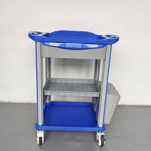 Kang Zhi Xing <b>ABS</b> Treatment Cart 750x480x940mm 3-Layer Medication Dispensing Trolley For Hospital Ward Use - Product Image 2