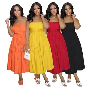 High Quality Ladies Modern Summer Filipiniana Puff Dress Factory's Plus Size Maxi Dress for Spring Season Winter Clothes Women