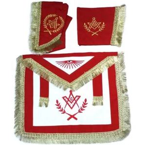 Delantal masónico bordado a mano, delantal de grand master, precio de fábrica, venta al por mayor - Product Image 5