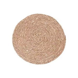 Sottopiatti Rotondi Decorativi, Tappetini Isolanti, Sottobicchieri per Feste, Sottopiatto in Giacinto d'Acqua Intrecciato, Giunco Marino e Rattan per Tavolo da Pranzo - Product Image 5