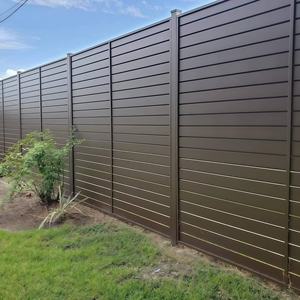 Precio al por mayor paneles de valla de listón de aluminio de 6 pies de alto modelo 3D hogar exterior privacidad balcón valla gran oferta - Product Image 5