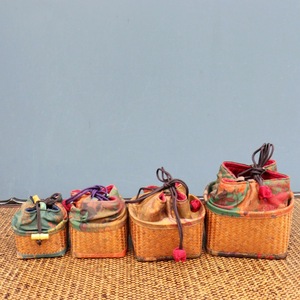 <b>Bamboo</b> Woven Storage Bag Rectangle 12x12 10x10 8x8 For Kitchen Neatening - Product Image 3
