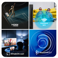 Téléviseur LED intelligent 4K ultra-plat avec cadre, tendance 2026, avec système d'exploitation Android, fonction de mise en miroir d'écran, applications multiples, Wi-Fi, Bluetooth et commande vocale