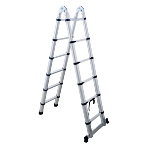 <span class=keywords><strong>Escalera</strong></span> Telescópica Multiusos de Aluminio 3.8M/12.5FT, Tipo A, 12 Peldaños, Resistente, Alcance de 3800mm para Hogar y Sitio de Trabajo - Product Image 4