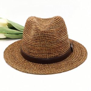 Chapeau de paille en raphia d'été tendance, vente en gros, protection solaire pour hommes et femmes, plusieurs grandes tailles, chapeau Panama - Product Image 4