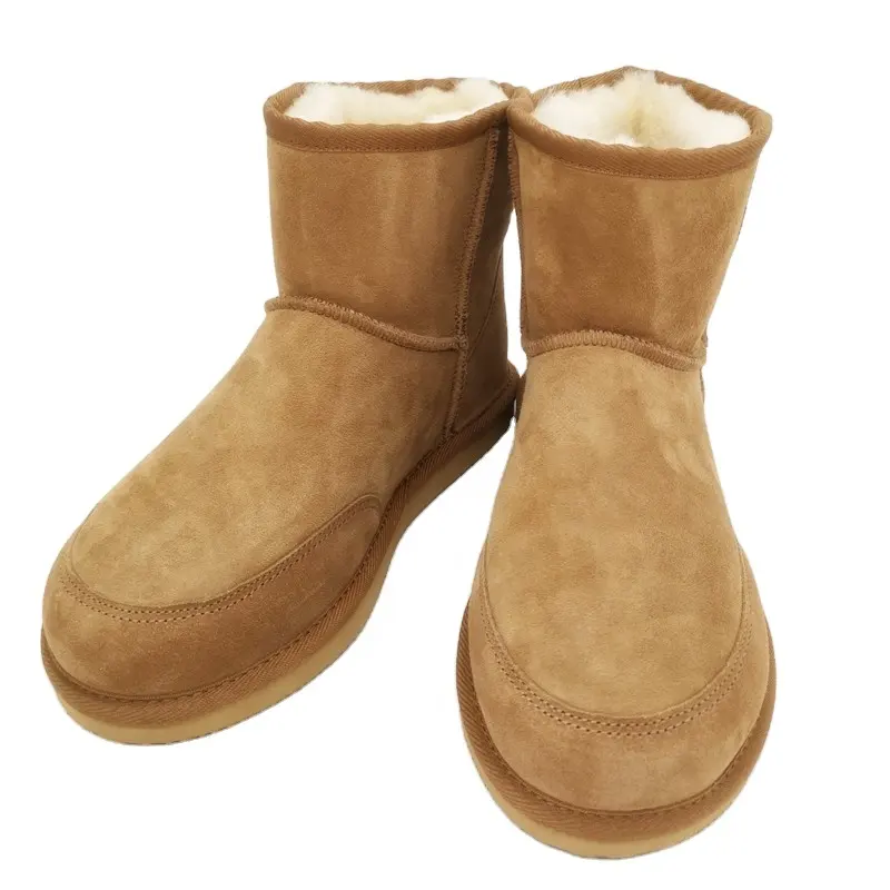 HQB-MS001 OEM/ODM/personalizada de fábrica de los hombres botas de nieve de alta calidad hombre Botas de invierno botas de estilo clásico genuino botas de piel de oveja para los hombres