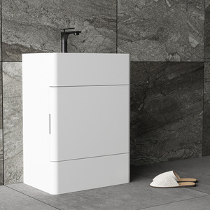 Lavabo de <span class=keywords><strong>Pedestal</strong></span> Moderno para Baño de Hotel, Lavabo Independiente de Resina y Piedra Fundida <span class=keywords><strong>con</strong></span> Características Ecológicas - Product Image 2